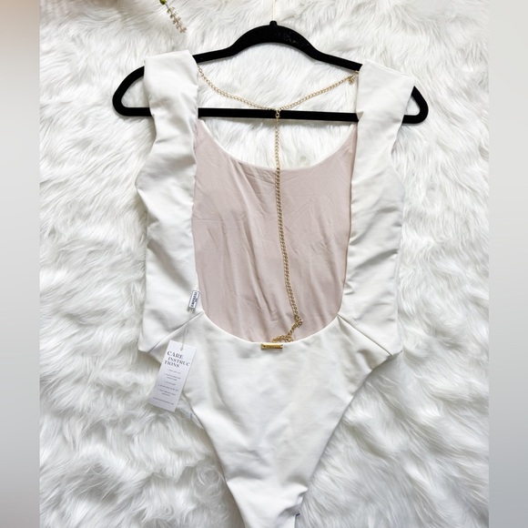 NEW EMPRESS BRASIL white one piece gold chain - Picture 2 of 3